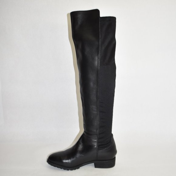 Blondo Presto Waterproof Knee Hi Boot Black Leather 7 B6718 - Picture 4 of 7